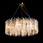 Люстра круглая с прозрачными стержнями разной длины Textured Glass Chandelier варинант исполнения - 3 | Loft Concept в Нижнем Новгороде