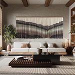 Пейзаж из нитей Макраме Wall decor Black and White Landscape варинант исполнения - 1 | Loft Concept в Нижнем Новгороде