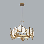 Люстра круглая с полукруглыми плафонами из искусственного алебастра в бронзовой оправе Marbella варинант исполнения - 7 | Loft Concept в Нижнем Новгороде