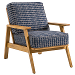 Кресло с каркасом из массива дуба Deniaud Oak Blue Print  Armchair варинант исполнения - 1 | Loft Concept в Нижнем Новгороде