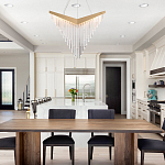 Люстра золотого цвета в форме галочки с каскадом длинных прозрачных трубок Eurofase варинант исполнения - 10 | Loft Concept в Нижнем Новгороде