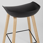 Барный стул на ножках из натурального дерева Boras Black варинант исполнения - 6 | Loft Concept в Нижнем Новгороде