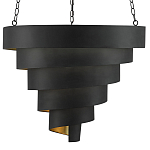 Подвесной светильник в форме спирали черный с золотой внутренней отделкой Warm Glow варинант исполнения - 2 | Loft Concept в Нижнем Новгороде