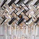 Люстра многоярусная с переплетенными металлическими элементами черного и золотого цвета и прозрачными хрустальными подвесками Empire Chandelier Crystal варинант исполнения - 6 | Loft Concept в Нижнем Новгороде