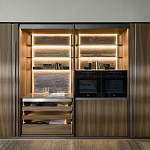 Кухонный гарнитур из дерева и камня с раздвижными дверцами OPERATING COLUMN 2.0 Dada Engenereed Kitchen варинант исполнения - 1 | Loft Concept в Нижнем Новгороде