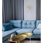 Бра золотого цвета с разветвленными ветвями и длинными прозрачными подвесками в форме стеклянных сосулек Droplet Chandelier варинант исполнения - 7 | Loft Concept в Нижнем Новгороде