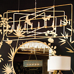 Люстра золотая из пересекающихся прямоугольных элементов Thin Intersecting Rectangles варинант исполнения - 4 | Loft Concept в Нижнем Новгороде