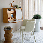 Приставной стол с отделкой из джута Juti D30 см варинант исполнения - 8 | Loft Concept в Нижнем Новгороде