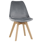 Стул с мягким велюровым сиденьем Arvika Grey варинант исполнения - 1 | Loft Concept в Нижнем Новгороде