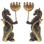 Подсвечник в виде дракона Dragon candlestick Gold Red L or R варинант исполнения - 1 | Loft Concept в Нижнем Новгороде