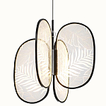 Люстра с гравировкой на акриловых плафонах Gravyura Black D 50 см варинант исполнения - 1 | Loft Concept в Нижнем Новгороде