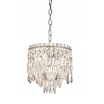 Люстра круглая с хрустальными подвесками на серебряном каркасе Roul Crystal Light варинант исполнения - 10 | Loft Concept в Нижнем Новгороде