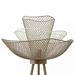 Торшер с трехъярусным плафоном из металлической сетки Light Floor Lamp Made of Metal Mesh варинант исполнения - 2 | Loft Concept в Нижнем Новгороде