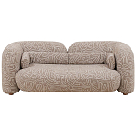 Дизайнерский двухместный диван с мягкими спинкой и подлокотниками светло-коричневый с принтом Madelaine Sofa Cocoa варинант исполнения - 1 | Loft Concept в Нижнем Новгороде