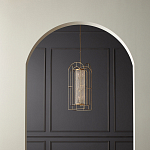 Люстра золотая с внутренним цилиндром из хрустальных бусин Romantic Lantern варинант исполнения - 3 | Loft Concept в Нижнем Новгороде