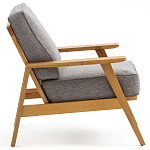 Кресло с каркасом из массива дуба Deniaud Oak Grey Armchair варинант исполнения - 3 | Loft Concept в Нижнем Новгороде