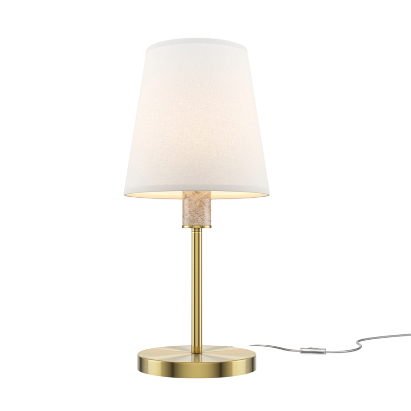 Настольный светильник Lira Е27 Латунь Белый Серый в Нижнем Новгороде | Loft Concept 