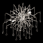 Бра с лучеобразным основанием и подвесками из прозрачного стекла в виде длинных капель Droplet Chandelier варинант исполнения - 8 | Loft Concept в Нижнем Новгороде