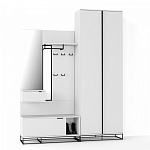 Двухдверный шкаф белого цвета Strict Lines варинант исполнения - 5 | Loft Concept в Нижнем Новгороде