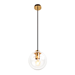 Подвесной светильник со стеклянным прозрачным плафоном в форме шара и золотыми металлическим акцентами 20 ClassiCon варинант исполнения - 2 | Loft Concept в Нижнем Новгороде