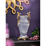 Ваза прозрачная с бронзовыми ручками в виде ангелов Eden Garden варинант исполнения - 2 | Loft Concept в Нижнем Новгороде