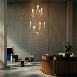 Подвесной светильник белого цвета с изогнутым плафоном Flow Loop варинант исполнения - 8 | Loft Concept в Нижнем Новгороде