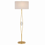 Торшер золотой c декоративной мраморной вставкой на каркасе Kernel варинант исполнения - 1 | Loft Concept в Нижнем Новгороде