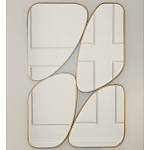 Зеркало в ассиметричной раме золотистого цвета Chaotic варинант исполнения - 2 | Loft Concept в Нижнем Новгороде