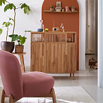 Кресло на деревянных ножках Olguin Pink Chair варинант исполнения - 6 | Loft Concept в Нижнем Новгороде