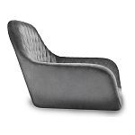 Стул с мягкой серой обивкой из велюра и подъемно-поворотным механизмом на черных колесиках Harper Gray варинант исполнения - 2 | Loft Concept в Нижнем Новгороде