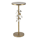 Столик золотистый с цветочной композицией на основании Forest Fairy Tale варинант исполнения - 1 | Loft Concept в Нижнем Новгороде