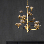 Люстра золотая в виде растения Golden Flower Glade варинант исполнения - 6 | Loft Concept в Нижнем Новгороде
