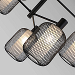 Люстра потолочная с абажурами из металлической сетки Loft Grid Pendant Gold варинант исполнения - 6 | Loft Concept в Нижнем Новгороде