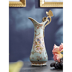 Кувшин с цветочным рисунком и бронзовой ручкой Blue Garden варинант исполнения - 2 | Loft Concept в Нижнем Новгороде