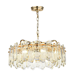 Люстра подвесная круглая с хрустальными овальными подвесками Harmonica варинант исполнения - 2 | Loft Concept в Нижнем Новгороде