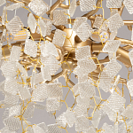 Люстра подвесная золотого цвета с декоративными ветвями и прозрачными рельефными подвесками FAIRYTREE Light варинант исполнения - 9 | Loft Concept в Нижнем Новгороде