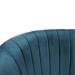 Барный стул со спинкой на 4-х деревянных ножках Синий Велюр Ava Charm варинант исполнения - 3 | Loft Concept в Нижнем Новгороде