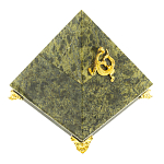 Шкатулка пирамида из натурального камня змеевик Stone Casket варинант исполнения - 1 | Loft Concept в Нижнем Новгороде