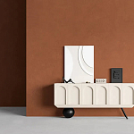 Дизайнерский комод с фактурным фасадом и чёрной ножкой в форме шара Samanta варинант исполнения - 2 | Loft Concept в Нижнем Новгороде