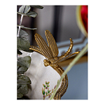 Ваза из фарфора черная с цветочной росписью и бронзовой стрекозой Spring Garden варинант исполнения - 6 | Loft Concept в Нижнем Новгороде