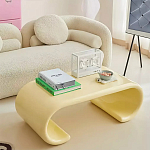 Дизайнерский журнальный стол жёлтый округлой формы Bonyn варинант исполнения - 1 | Loft Concept в Нижнем Новгороде