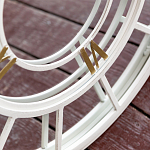 Зеркало настенное в белой металлической раме в виде часов Mirror Tower Clock варинант исполнения - 3 | Loft Concept в Нижнем Новгороде