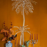 Обои с вышивкой ручной работы Deco Palms Original colourway on velvet 2 варинант исполнения - 2 | Loft Concept в Нижнем Новгороде