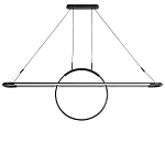 Светодиодная люстра Black LED Circle and Oval Lamp варинант исполнения - 2 | Loft Concept в Нижнем Новгороде