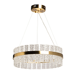 Люстра круглая золотого цвета с прозрачными рельефными стеклянными вставками Textured Glass Chandelier варинант исполнения - 2 | Loft Concept в Нижнем Новгороде