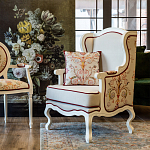 Кресло из массива бука бежевое с растительным орнаментом Raffael Beige Floral Armchair варинант исполнения - 8 | Loft Concept в Нижнем Новгороде
