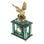 Часы настольные из натурального камня с декором в виде орла Eagle Stone Clock варинант исполнения - 6 | Loft Concept в Нижнем Новгороде
