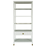 Стеллаж Elsa Dreams White со стеклянными полками и ящиком варинант исполнения - 6 | Loft Concept в Нижнем Новгороде