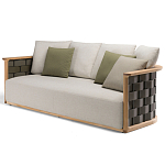 Дизайнерский уличный диван из массива дерева с плетеной спинкой PALINFRASCA Sofa варинант исполнения - 19 | Loft Concept в Нижнем Новгороде