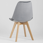 Стул с мягким велюровым сиденьем Arvika Grey варинант исполнения - 5 | Loft Concept в Нижнем Новгороде